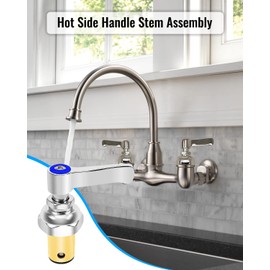 Qnbes 002713-40 Blue Cold Side Handle Stem Assembly Replacement Compatible with All T&S Faucets for Home Kitchen Bathroom Cafe Bar