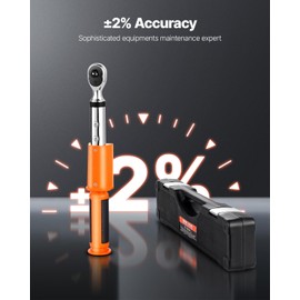 VEVOR Digital Torque Wrench, 3/8-Inch Drive, 4.94–99.57 lbf-ft, 72-Tooth, ±2% Precision Electronic Wrench with Preset Function, Audible Alert, and LED Indicator for Automotive and Motorcycle Use