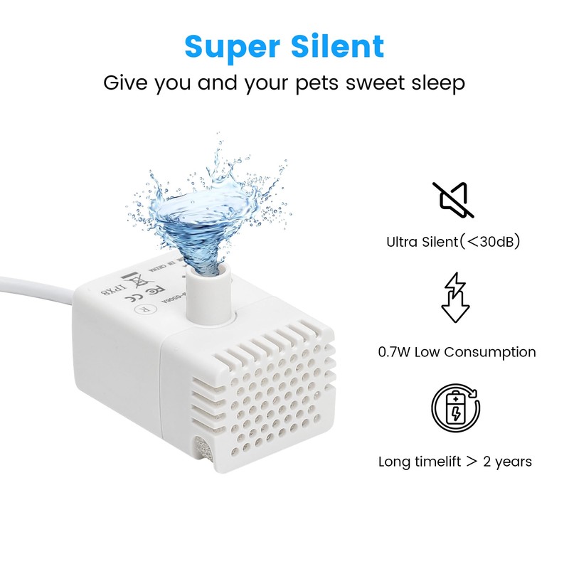 MISFANS Cat Fountain Replacement Pump, Compatible with All MISFANS Ceramic