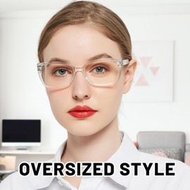OCCI CHIARI Oversized Womens Reading Glasses High End Look Readers Clear 2.5x for width face