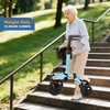 Lightweight Rollator Walker All-Terrain Foldable with seat and Adjustable Height