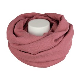 Muslin Loop Scarf, Tube Scarf, 100% Fine Cotton, Women's Scarf, Neckerchief, Women, Spring, Autumn, antique pink