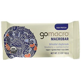 GOMACRO Organic Blueberry Cashew Butter Bar ,2.3 OZ(pack of 12)