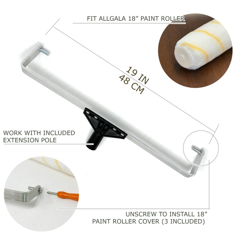 Allgala 18 Inch Painting Roller Kit Pro Grade 10 PC
