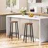 HOOBRO Bar Stools, Set of 2 Bar Chairs, Kitchen Round