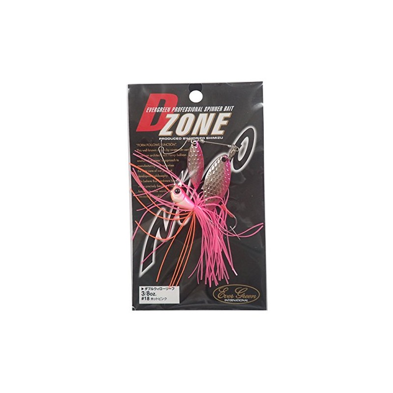エバーグリーン(EVERGREEN) スピナーベイト Dゾーン ダブルウィローリーフ 3/8oz ホットピンク #18