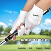 MAZEL Women's Golf Gloves One Pair Open-Finger Design,Breathable Hot Wet