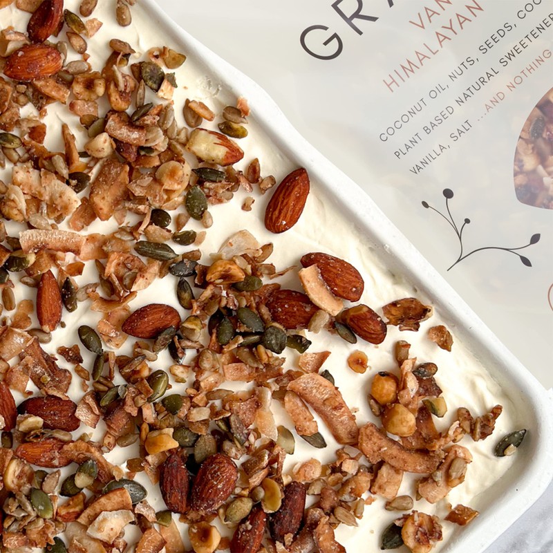 Keto Hana Vanilla & Pink Himalyan Salt Breakfast, Snacking Granola,