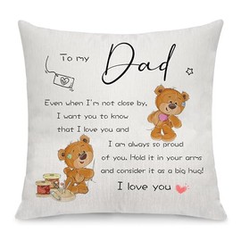 Mom Mother Gift from Daughter Son Mom Throw Pillow Cover Gift for Mom Thanks Appreciation Gift for Mother from Children Birthday (Dad)