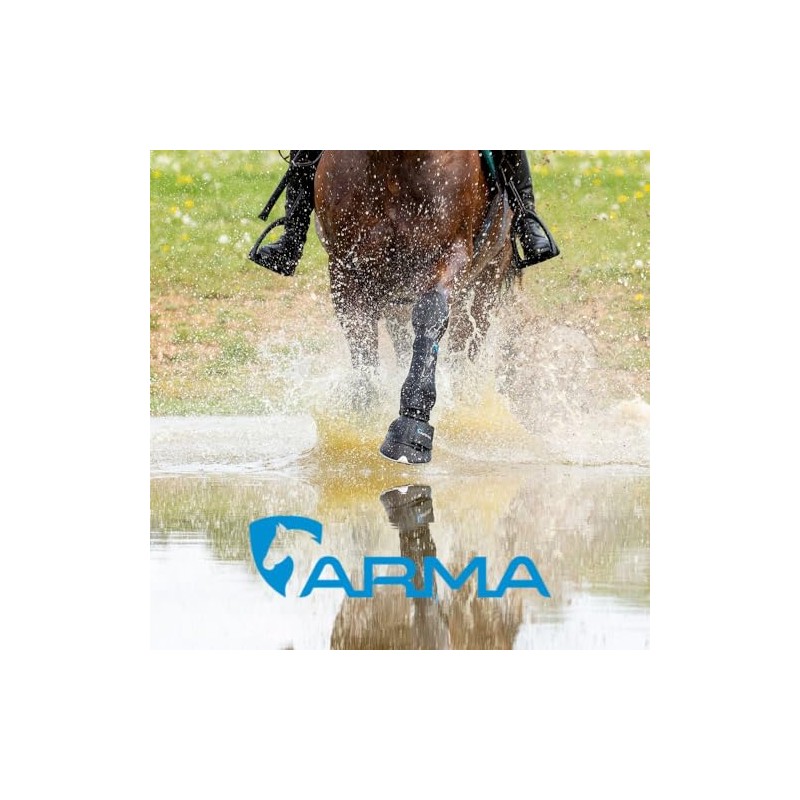 Shires ARMA Touch & Close Over-Reach Boots Medium Royal Blue