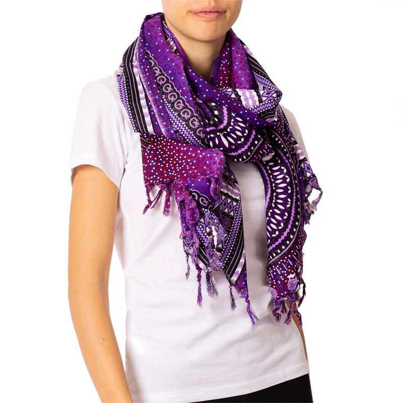 PANASIAM Sarong, Pareo in Maoi Design, Lightweight Summer Scarf Made
