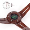 RASTP Walnut Wood Grain Trim Racing Steering Wheel, 13.8''/350MM 6