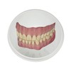 Denture Cup Braces Container with Strainer Screw Cap Medi-Inn