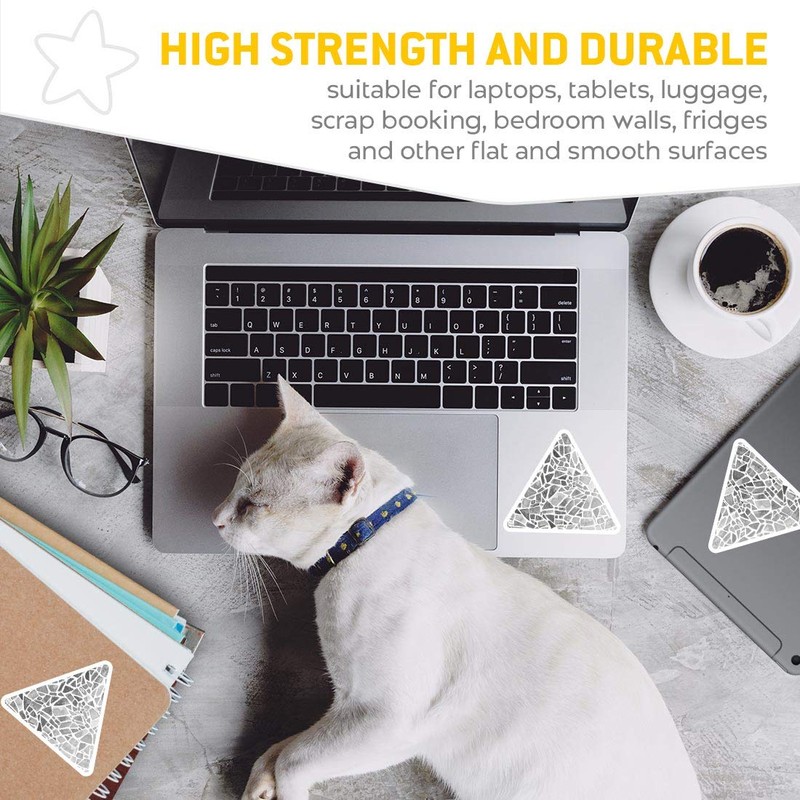 2 x Triangle Stickers 10cm - BW - Binary Code