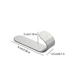 Adhesive Hooks, Kitchen Hooks,Wall Hooks Heavy Duty Stainless Steel Wall Hooks Adhesive for Hanging Jackets,Coat, Bag, Party Light Strip , Kitchenware, Bathrobes, Bath Towels (16 PCS,Silver)