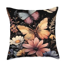 Pollinator Garden Design Wildlife Flowers Native Plants Throw Pillow