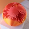 3D Printed - Mechanical Gear Ball Figurine Decor Plastic Smooth:_Green