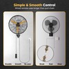 CAMMOO 24 Inch Oscillating Misting Wall Mount Fan, Extra Long