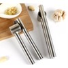 Garlic Press, Stainless Steel Garlic Mincer Removeable Insert Easy Clean