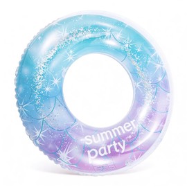 Oziral #90 Float, Fashionable, O-Shaped, Cute, Glitter, Unisex, Pool, Beach, Water Play, Summer Vacation, Camping, Outdoors, Star Pattern
