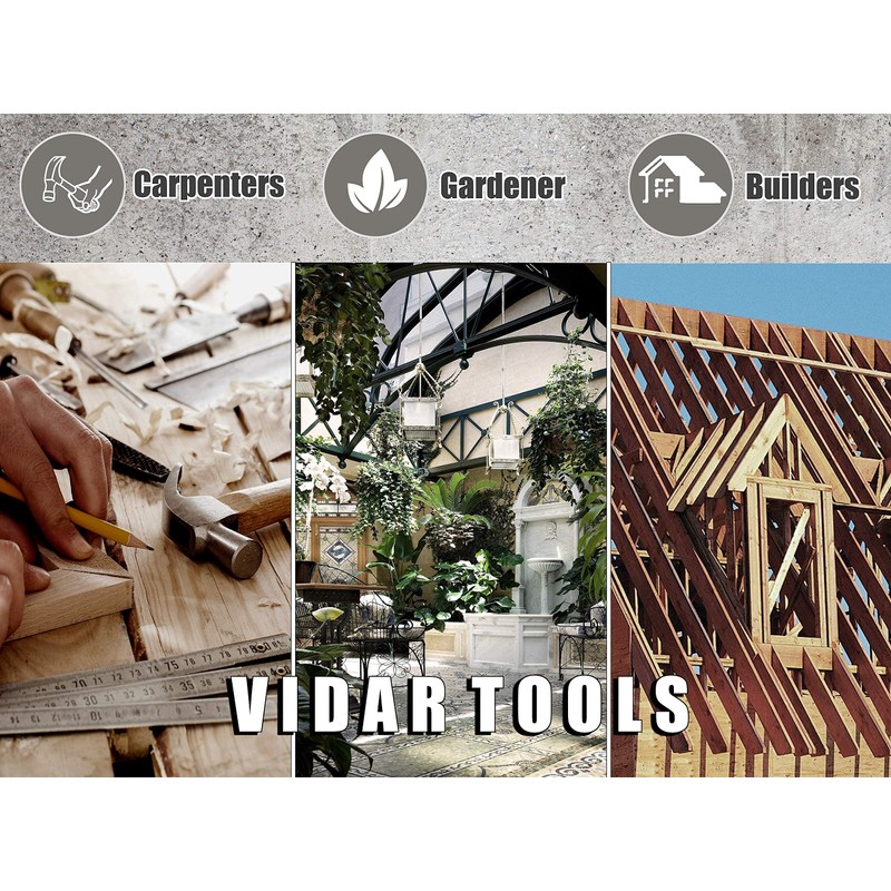 VIDAR TOOLS 6-Pocket Single Side Tool Belt Pouch/Utility Belt/Work Apron