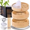 KITCHENCRUST Bamboo Steamer Basket for Chinese Asian Cuisine - 2