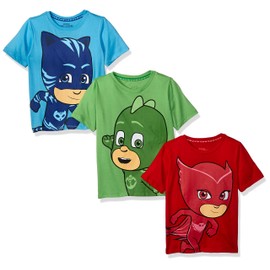 PJMASKS Toddler Boys 3 Pack Tees, Multi c, 4T
