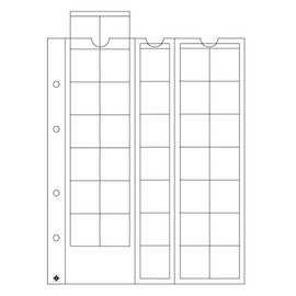 Leuchtturm 306013 Manicotti per Monete Optima 27, 35 compartimenti cristallini per Monete Fino a 27 mm di Diametro - Confezione da 5