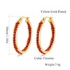 CiNily Stainless Steel Cubic Zirconia Hoop Earrings for Women, Silver/Gold
