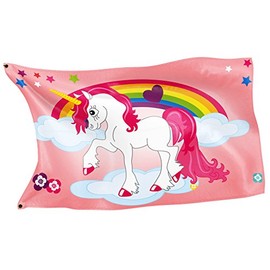 Rahmenlos® Design Flag: Pink Unicorn Pony