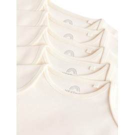 NEXT 5 Pack Essential Long Sleeve Baby Bodysuits, cream