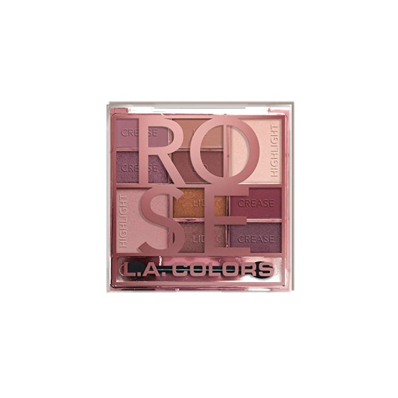 L.A. COLORS Color Block Eyeshadow Palette, Rose