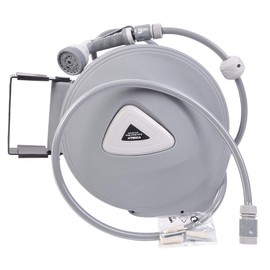 Retractable Garden Water Hose Reel Storage Gun Rewind Wall Mount 32Feet/65Feet/100Feet (65 Feet)