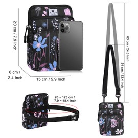 HUA ANGEL Multifunctional Fanny Pack for Men & Women - Lightweight Waterproof Waist Bag with 3 Zip Compartments, Adjustable Shoulder Strap, Perfect for Running, Walking, Sports & Travel