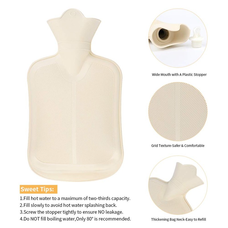 Hot Water Bottle with Cover Removable and Washable Soft Unicorn