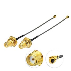 Superbat 3" U.fl/IPEX Cable Mini PCI to SMA Female Low Loss Coaxial Cable for Wireless Routers Mini PCIe Cards Network Extension Bulkhead Pigtail PCI WiFi WAN Repeater Low Loss Coaxial Cable 2-Pack