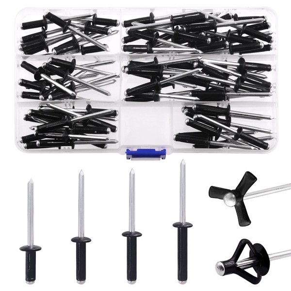 keadic 80 Pcs 4 Sizes Aluminum Blind Rivet Assortment Set,