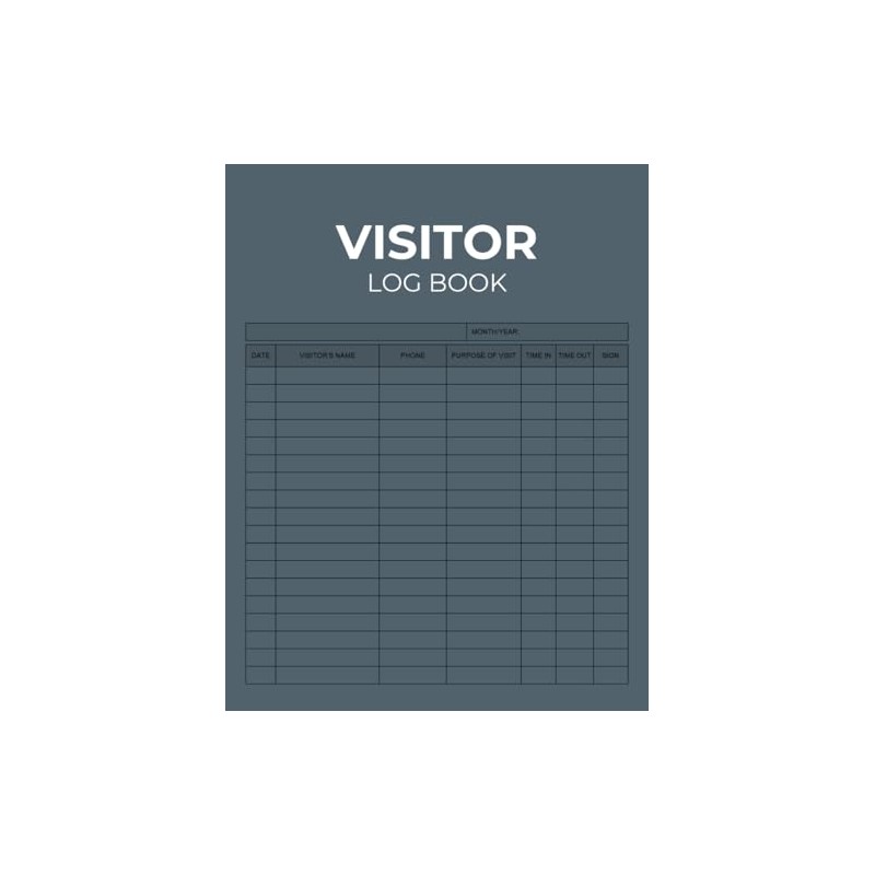 Visitor Log Book: Record and Track Guest Sign In and