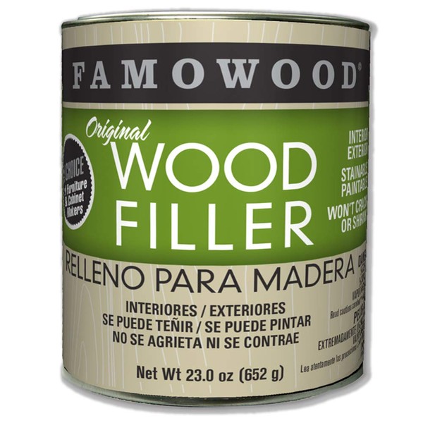 FamoWood 36021128 Original Wood Filler - Pint, Oak/Teak