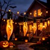 11.5Ft Halloween Flickering Flame Outdoor String Lights,10 Orange C18 Bulbs