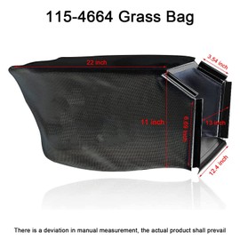 115-4664 Grass Bag - by Braveboy, Compatible with Toro Lawn Mower xt675 59307 22" Lawn Mower 2009, Fits Model 20330 20331 20370 20371 20377 20378 & More- (NO Metal Frame)