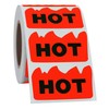 Hybsk 500pcs Rave Hot Stickers 2 x 1-1/5 Inch Fluorescent