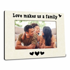 Picture Frame For 4"x6" Photos, Love Makes us A Family, Rustic Photo Frame Gift For Men，Women, Family，Newlyweds, Office & Home Desktop Decorations - A11