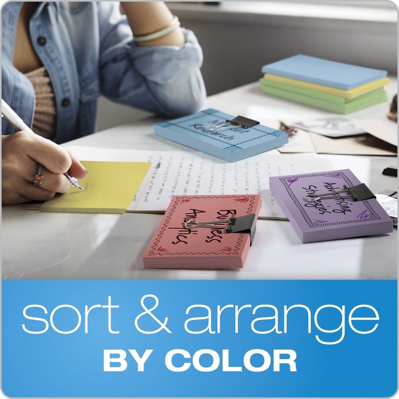 Oxford Blank Color Index Cards, 3" x 5", Green, 100