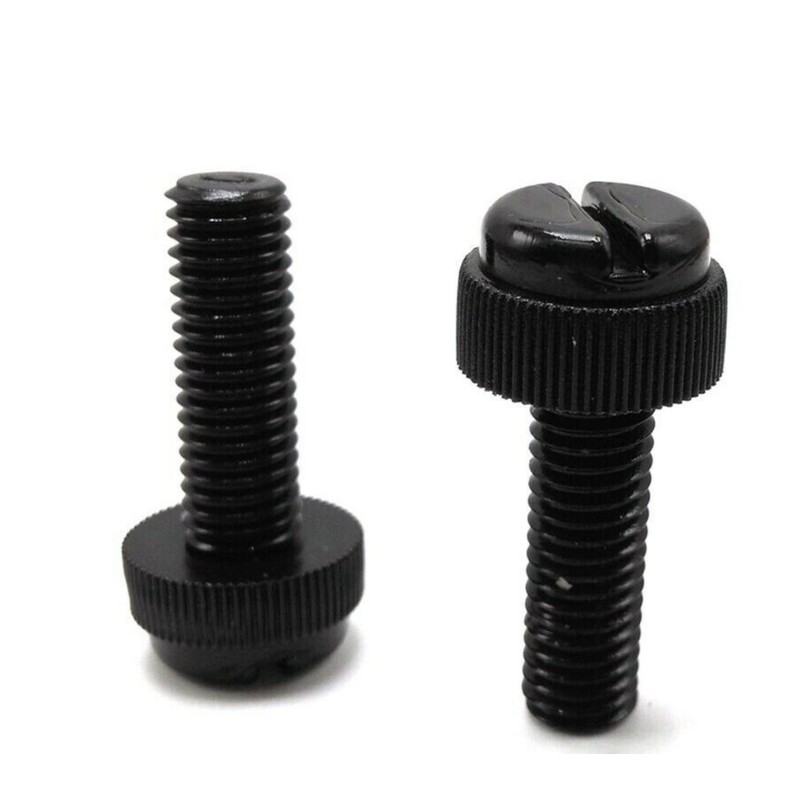 Black Nylon Knurled Thumb Screws M4 6-30mm 8mm / 100