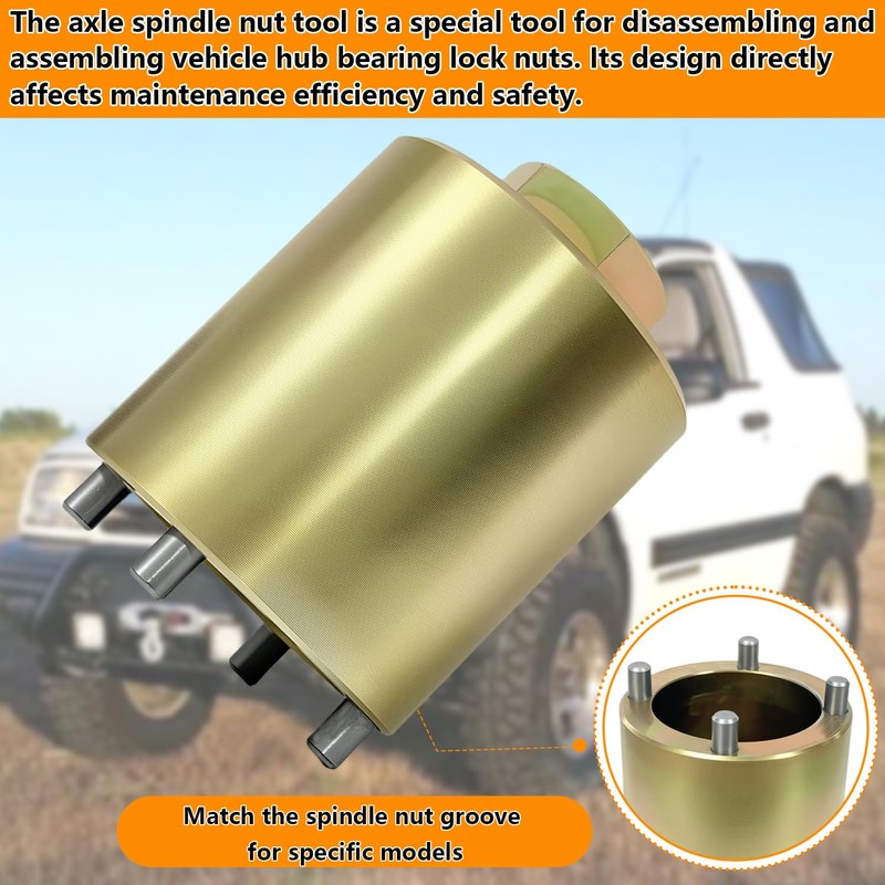 FBSCTMH 1/2" Drive Axle Spindle Nut Tool Socket Compatible with