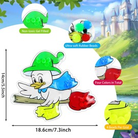 Gytera Magic Duck Color Sorting Sensory Toy-Squeeze Fidget Toys Adults, Fidgets Magic Duck Sensory Toys for Kids with Autism, Squeeze Toys Stress Relief Gifts Easter Basket Stuffers for Toddler