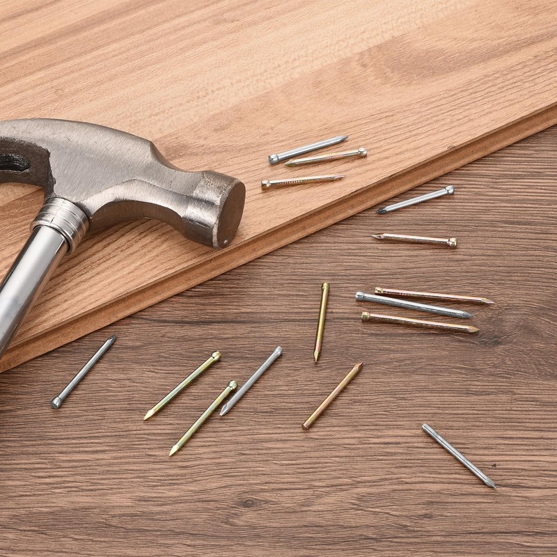 sourcing map Finishing Nails 50pcs 50mm 2 Inch Hand-Drive Hardware