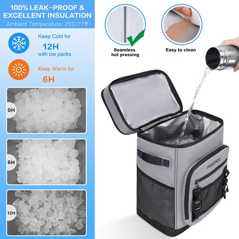 Hulongo Large Waterproof Insulated Cooler Backpack for Men & Women,
