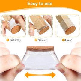 Ansible 24 pcs Chair Leg Floor Protectors, Furniture Felt Pads Silicone Covers caps for Chairs,Chair Leg Protectors for Hardwood Floor (Fit Round Diameter 15/16" to 1-5/16")